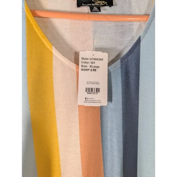 Suzanne Betro, Stripes, Pockets, Casual, Short Sleeve‎ XL NEW - Picture 3 of 8